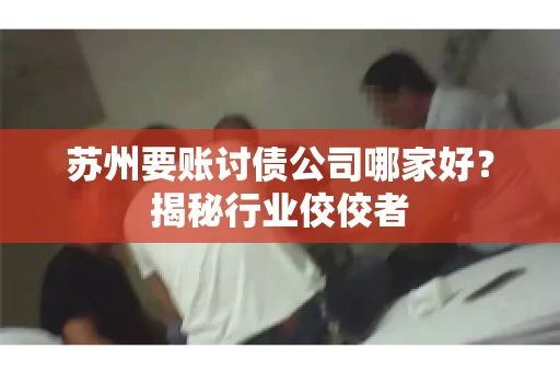 苏州要账讨债公司哪家好？揭秘行业佼佼者