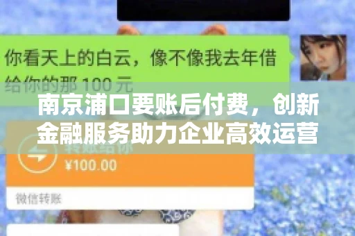 南京浦口要账后付费，创新金融服务助力企业高效运营