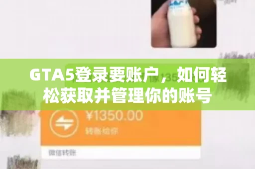 GTA5登录要账户，如何轻松获取并管理你的账号