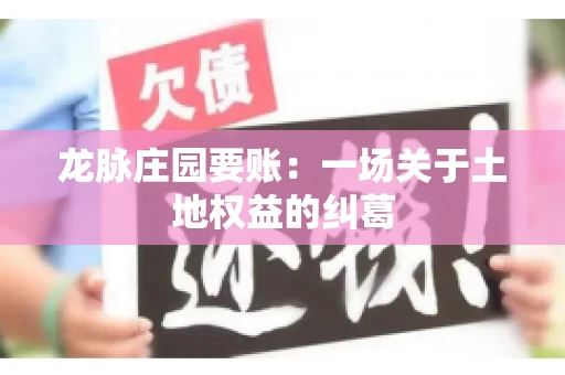 龙脉庄园要账:一场关于土地权益的纠葛 龙脉庄园要账:一场关于土地权益的纠葛
