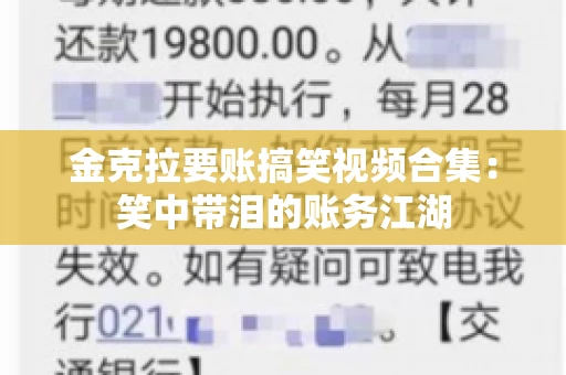 金克拉要账搞笑视频合集：笑中带泪的账务江湖