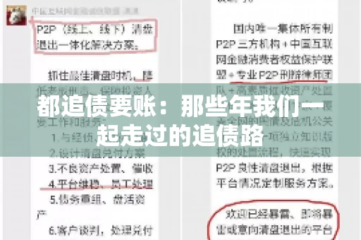 都追债要账：那些年我们一起走过的追债路