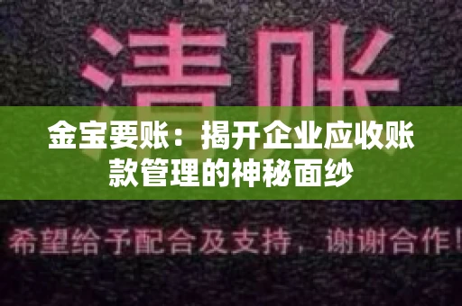 金宝要账：揭开企业应收账款管理的神秘面纱