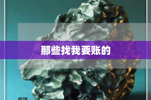 那些找我要账的