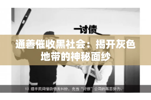 通善催收黑社会：揭开灰色地带的神秘面纱